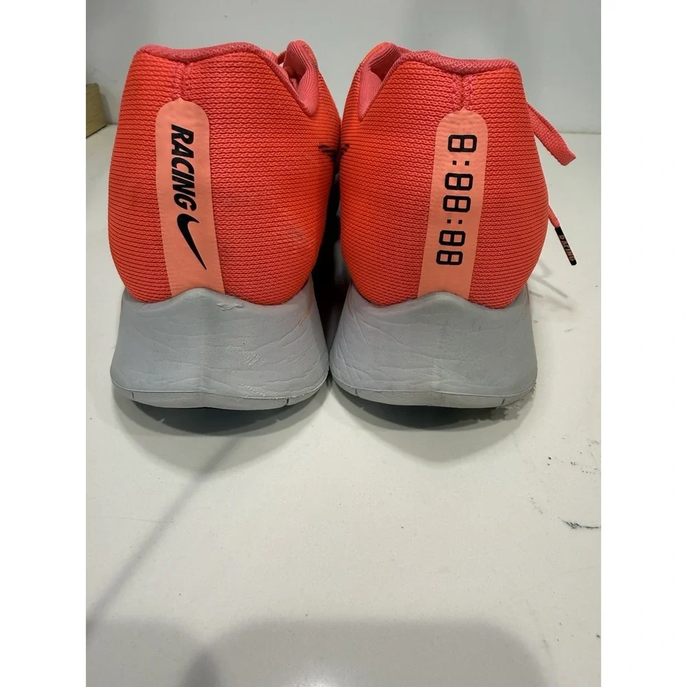 Nike Zoom Fly Racing Women 11 Neon Orange Black White Mesh Lightweight Sneaker
